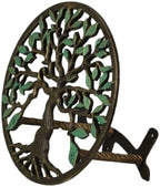 Zeckos Garden Hose Holder Tree of Life 12 Inch Cast Iron Green Bronze - Image 3