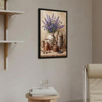Purple Wildflowers Copper Kettle Art (Black Framed,16x24inc) - Image 2