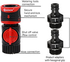 Eden 96216 Heavy Duty Metal 3-Way Oscillating Sprinkler and Eden 93218 Premium Garden Connect Quick Release Kit - Image 6