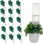 15 Pcs Self Watering Spikes, Bottle Adapter Auto Watering Device Set, Upgraded Plant Watering System to Keep Soil Moist, Automatic Irrigation Stakes for Indoor and Outdoor Vacation Plant Watering by Unknown