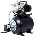 Shallow Well Pump 1.6 H P Water Pump with Pressure Tank 1000 GPH Irrigation Pump Stainless Steel Shallow Well Jet Pump 110V Water Pressure Booster Pump for Home (Black) by Tandagy