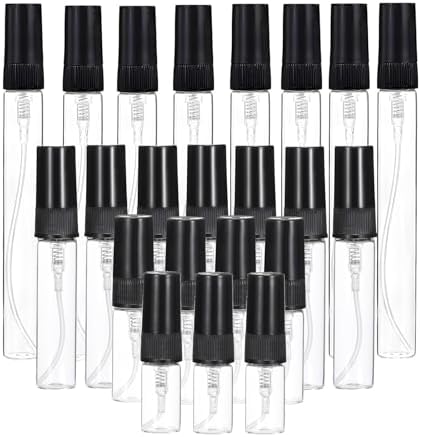 50pcs Mini Glass Perfume Bottles Atomizer Empty Small Mist Spray Vials 2ml 3ml 5ml 10ml by Unknown