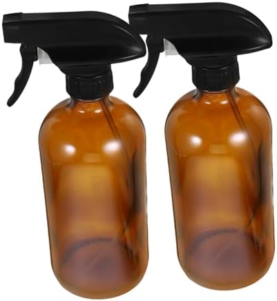 500ml Brown Glass Spray Bottles 2 Pack for Pets and Flowers by Gogogmee