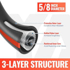 YAMATIC 75ft Garden Hose 5/8in I.D. with 360° Swivel Brass Handle - Image 3