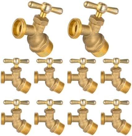 10Pack Seelink 3/4" MIP x 3/4" MHT No-Kink Hose Bibb Valve by Seelink