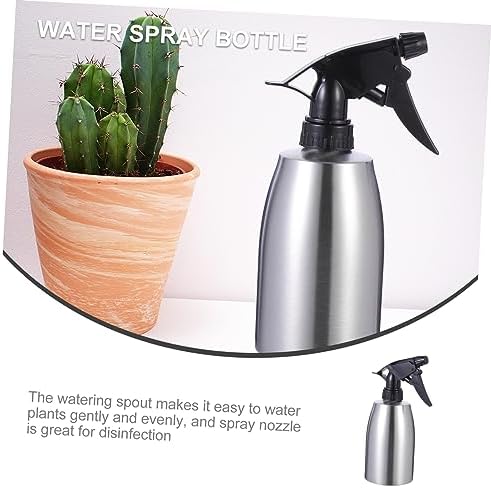 Toddmomy 2pcs Flower Spray Bottle Leakproof Hand Press Sprayer Watering Can for Succulent Plants Stainless Steel Spray Bottles - Image 3