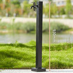 Outdoor Stainless Steel Garden Water Column, Freestanding Hose Stand with Faucet, Decorative Water Feature for Garden Irrigation and Washing - Image 2