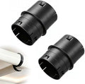 2 Pack 4" Universal Pipe Connector with Snap Lock, Corrugated to PVC Pipe Adapter for Sump Pump Discharge & French Drain Extension, Yard Drainage, Fits 4" Corrugated Pipe, 4" SCH 40 & SDR 35 by Xanadued
