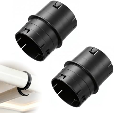 2 Pack 4" Universal Pipe Connector with Snap Lock, Corrugated to PVC Pipe Adapter for Sump Pump Discharge & French Drain Extension, Yard Drainage, Fits 4" Corrugated Pipe, 4" SCH 40 & SDR 35 by Xanadued