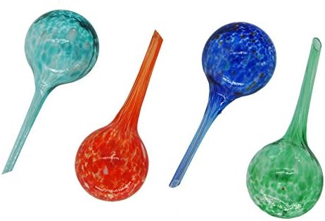 Plant Watering Globes Automatic Glass Watering Bulbs, Self Watering Spikes for Plants, Glass Ball Planter, Decorative Garden Watering Cans Glass drip Ball with 4 Tags, 4-Pack, 2.95 inch Diameter - Image 3