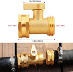 UNWAVER Garden Hose Shut Off Valve,3/4" GHT Brass Water Ball Valve-10Pcs - Image 2