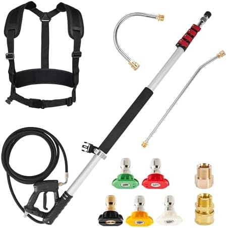 M MINGLE 20 FT Telescoping Pressure Washer Wand, 4000 PSI by MMINGLE