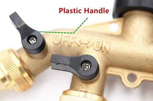 Mdingbao-Brass Connector Fitting Washers Hose End Fittings Watering Distributors,4 Way Brass Tap Adaptor Hose Valve Manifold Hose Splitter Tap Adaptors, Garden Hose Connector (Color : E) - Image 3