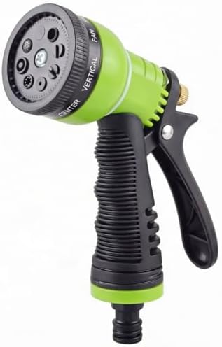 G4GADGET Hose Pipe Spray Gun, Heavy Duty 8 Function Garden Hose Spray Nozzle with Non Slip Grip & Flow Control, High Pressure Water Sprayer for Plant Watering, Lawn, Car Washing & Pet Cleaning by G4GADGET
