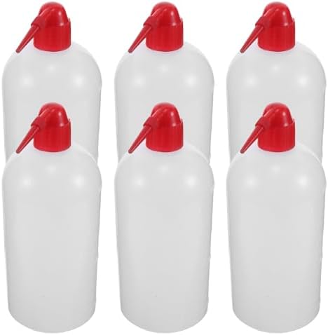 Veemoon 6 Pack Plastic Wash Bottles Narrow Mouth 1000ml for Lab Use by Veemoon