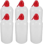 Veemoon 6 Pack Plastic Wash Bottles Narrow Mouth 1000ml for Lab Use by Veemoon