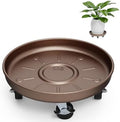 Plant Caddy With Wheels 17" Metal Plant Saucers for Indoors 440 Lb Capacity by PARSAGI