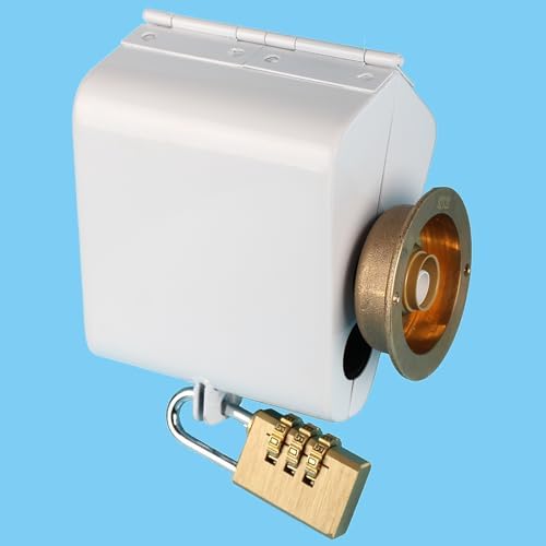 Outdoor Faucet Iock System - Insulated Faucet Iock and Garden Hose Bib Iock Cover, Made of Steel- Prevents Water Theft and Stops Unauthorized Use, Easy to Install White - Image 6