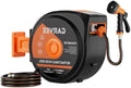 Heavy Duty Retractable Garden Hose Reel, 1/2" x 50ft Wall Mounted with 10-Function Sprayer Nozzle & Automatic Rewind by Unknown