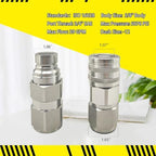 Flat Face High Flow Hydraulic Quick Connect Coupler Set for Skid Steer,3/4" SAE,5/8" Body,Heavy-Duty Carbon Steel Coupling Thread with Dust Cap - Image 3