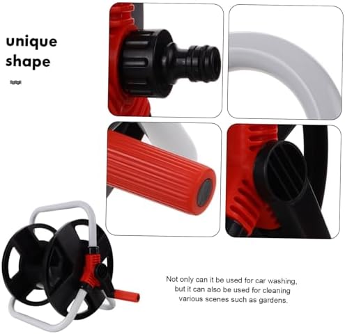Freestanding Hose Reel Holder with Coiling Mechanism for Outdoor Storage - Image 6