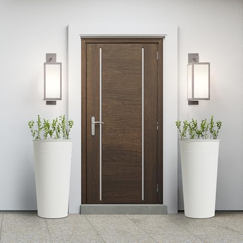 KOL 22''H 2-Pack Planter with Water Level Indicator - Galvanized Steel Pot - Self Watering Planters Flower Pot for Plant - Inner Pot Design - Round Metal Planter Box - Indoor Outdoor Planting - White - Image 4