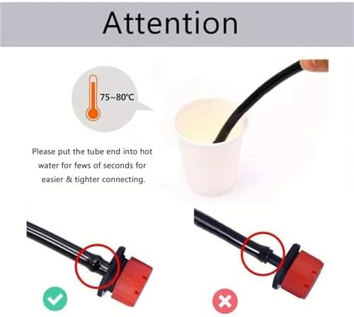 Drip Irrigation Emitters 600pcs 1/4 Inch Adjustable Drip Irrigation Sprinklers Anti-Clogging 4/7mm Emitter Drippers - Image 6
