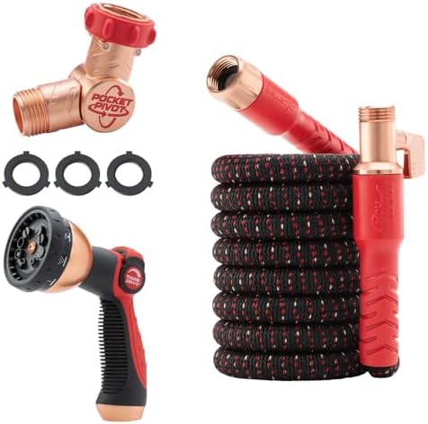 Pocket Hose Ballistic 25 FT Expandable Garden Hose, No-Kink, As Seen on TV by PocketHose