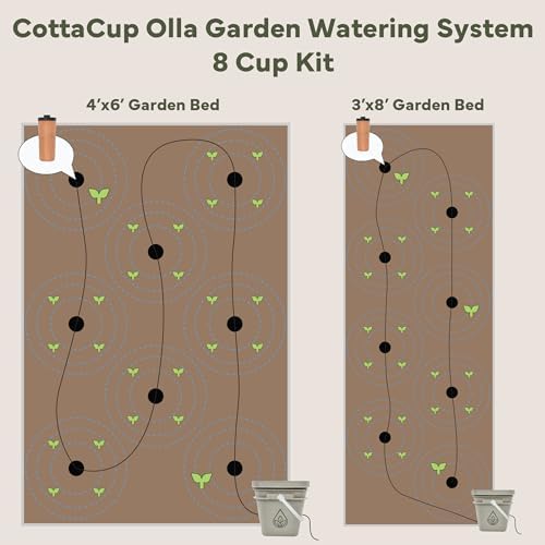 Thirsty Earth: CottaCup Automatic Olla Watering System for Your Garden (8 Cup Kit) - Image 2