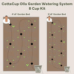 Thirsty Earth: CottaCup Automatic Olla Watering System for Your Garden (8 Cup Kit) - Image 2