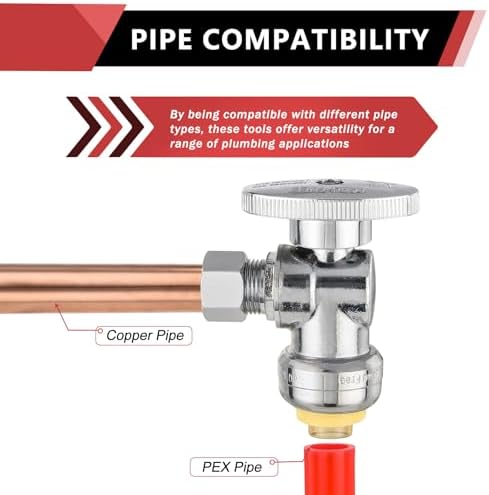 5Pcs EFIELD 1/2"Push-Fit Angle Stop Valve,1/4 Turn(PF-VALVE028-5) - Image 4