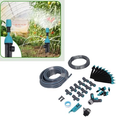 Automatic Watering System Kit for Garden and Greenhouse, 10m Drip Irrigation with 3 Modes, Adjustable Nozzles and Drippers, 12mm 6mm PE PVC Tubing, for Raised Bed Yard Lawn P - Image 6