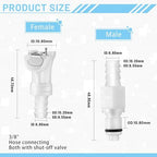 Chunful 10 Pcs 3/8" Quick Disconnect Connect Hose Barb Insert Fittings Plastic Male Female Coupling Connector 5 Female and 5 Male Connectors - Image 2