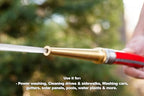 5-Pack 6" Garden Water Hose Nozzle for Yard - Heavy Duty Solid Brass PowerBlast Super Sweeper High Pressure 3/4 Inch GHT Thread Inlet - for Cleaning Driveway, Pool, Kennel and Car - Image 3
