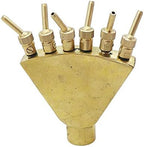 Quick Connect Garden Hose 1 Pc 1 Inch Brass Adjustable Phoenix Tail Scattering Fountain Nozzle with Sperately Valve Garden Landscape Ornamental Sprinkler (Color : 1 inch) by Unknown