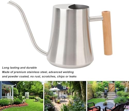 Stainless Steel Watering Can, 11.4 X 5.5 in, Long Spout, Matte - Image 2
