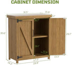 Weatherproof Outdoor Storage Cabinet, HIPS Waterproof Cabinet, Teak - Image 5