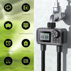 Sprinkler Timer, 2 Zone Smart Sprinkler Timer with Auto/Manual/Rain Delay Modes, Programmable Garden Hose Timers, Water-Saving Irrigation Controller for Lawn Yard Drip Systems (Black) - Image 3