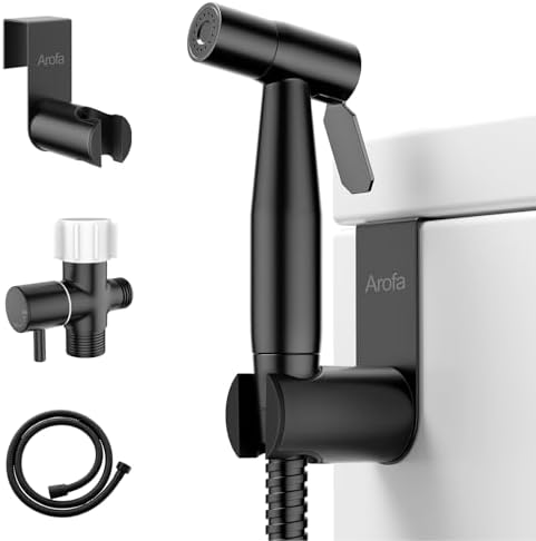 Arofa Handheld Bidet Sprayer, Bidet Attachment for Toilet, Matte Black by AROFA