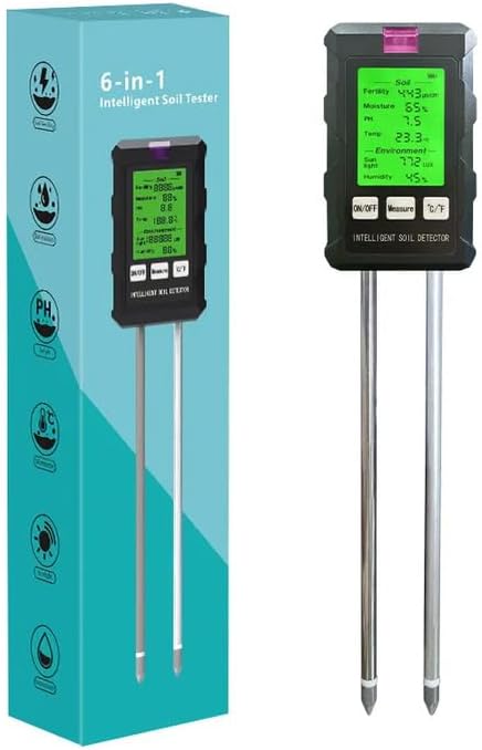 GROW24 Digital Soil Tester, 6-in-1 Moisture Meter with pH, Temperature, Sunlight Intensity for Garden Plants - Image 6