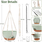 2 Pack 12 Inch Self Watering Hanging Planters for Indoor Outdoor Plants - Image 2