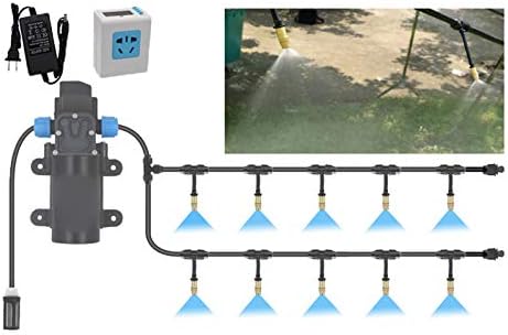 Drip Irrigation Kit Garden Irrigation System Water Pump Atomizing Spray Adjustable Nozzles Plant Watering Hose Kit for Garden Greenhouse Patio Lawn by FREEDOH