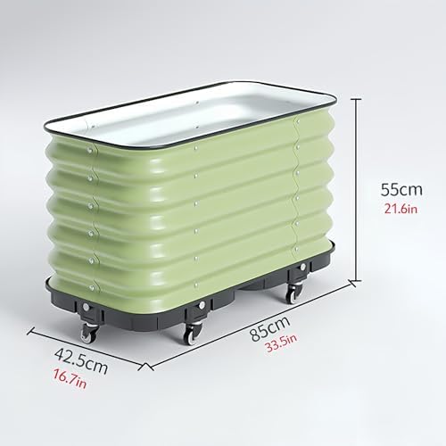 Patio Flower Plant Planter Box, Vegetables Planting Container, for Vegetable Planter Grops Garden Outdoor Patio(H55CM,42.5x85cm) - Image 2