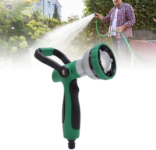 Garden Hose Nozzle Heavy Duty High Pressure Sprayer with 6 Watering Patterns, Ergonomic Metal and ABS Construction for Car Washing and Plant Watering - Image 4