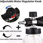 FENG PAI Pressure Washer Foam Cannon Gun Kit with Dual Connector Accessory, Car Wash Foam Gun for Car Washing and Cleaning, 1/4" Quick Connect with 7pcs Nozzles, Dual Adjustable Snow Foam Lance - Image 4