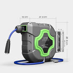 Fully Automatic Telescopic Hose Reel, Hose Roller with 180° Free Rotation Thickened Wall-Mounted, Pull The Tube at Will and It Will Rebound Automatically for Car Wash Garden Irrigation - Image 5