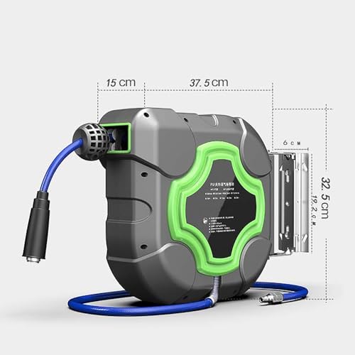 Fully Automatic Telescopic Hose Reel, Hose Roller with 180° Free Rotation Thickened Wall-Mounted, Pull The Tube at Will and It Will Rebound Automatically for Car Wash Garden Irrigation - Image 5