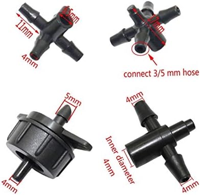 Irrigation Dripper 2/4/8L Stable Flow Dripper with Three-Way and Five-Way Barb Connector for Agricultural Drip Irrigation System Dripper Drip Irrigation Arrow Adapter 100 Pc (Color : Clear) - Image 3