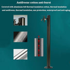 Outdoor Stainless Steel Garden Water Column, Freestanding Hose Stand with Faucet, Decorative Water Feature for Garden Irrigation and Washing - Image 5