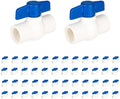 50piece EFIELD 1" PVC Ball Valve (FPT Threaded) Schedule 40,Blue Lever by EFIELDPEXTUBING